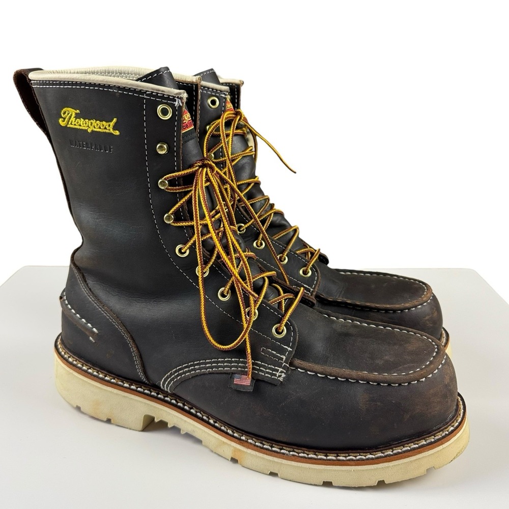 Thorogood‎ Men's 8 "Steel Toe Moc Toe WP (USA) Work Boots 11.5 2E 804-4941